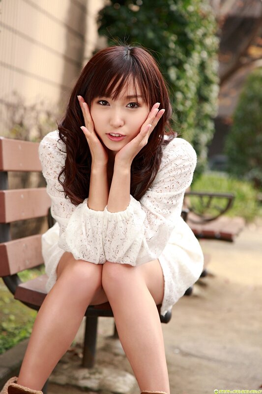 Woman Sitting on Bench — White, Calm, Afternoon, Photograph, Trees, Building
