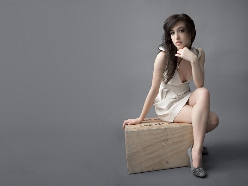Woman Sitting on Box — Gray, Neutral