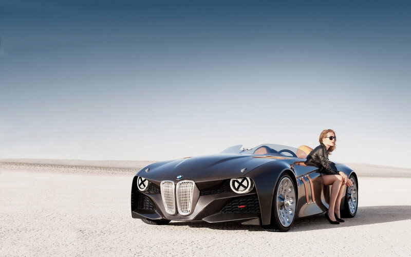 Woman Sitting on Car — Black, Serene