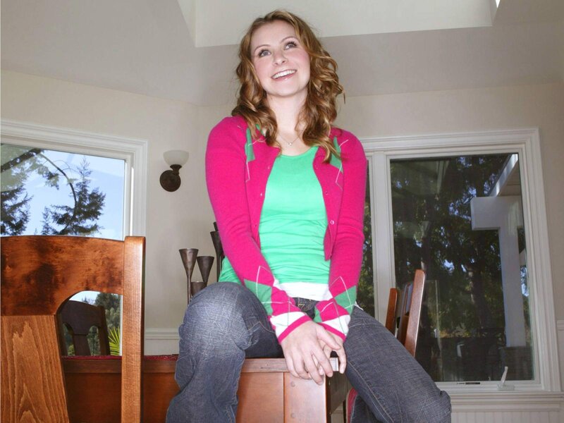 Woman Sitting on Chair — Pink, Relaxed, Afternoon