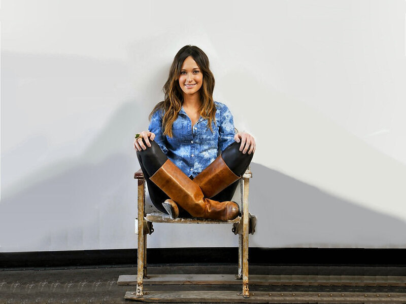 Woman Sitting on Chair — White, Neutral, Photograph, Boots