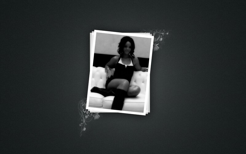 Woman Sitting on Couch — Black, Stylish