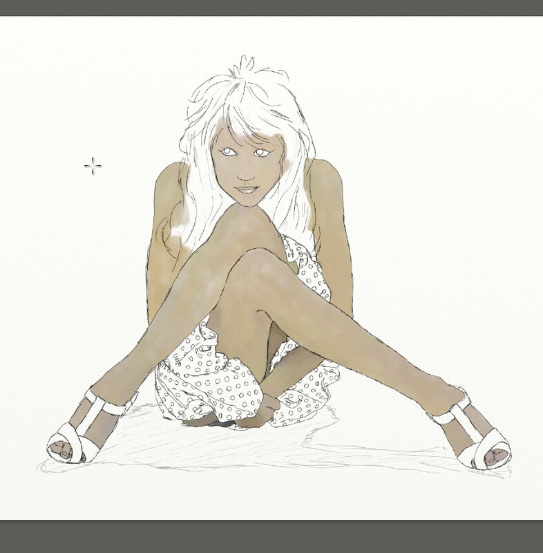 woman sitting on floor