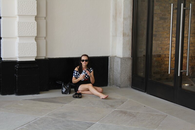 Woman Sitting on Floor — Black, Calm, Afternoon, Photograph