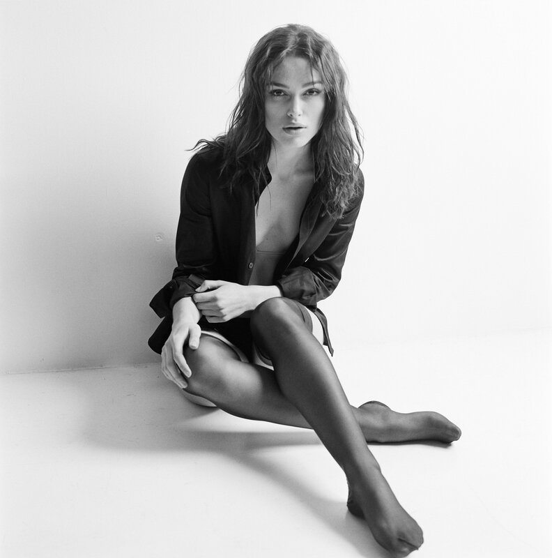 Woman Sitting on Floor — Black, Minimalist, Photograph