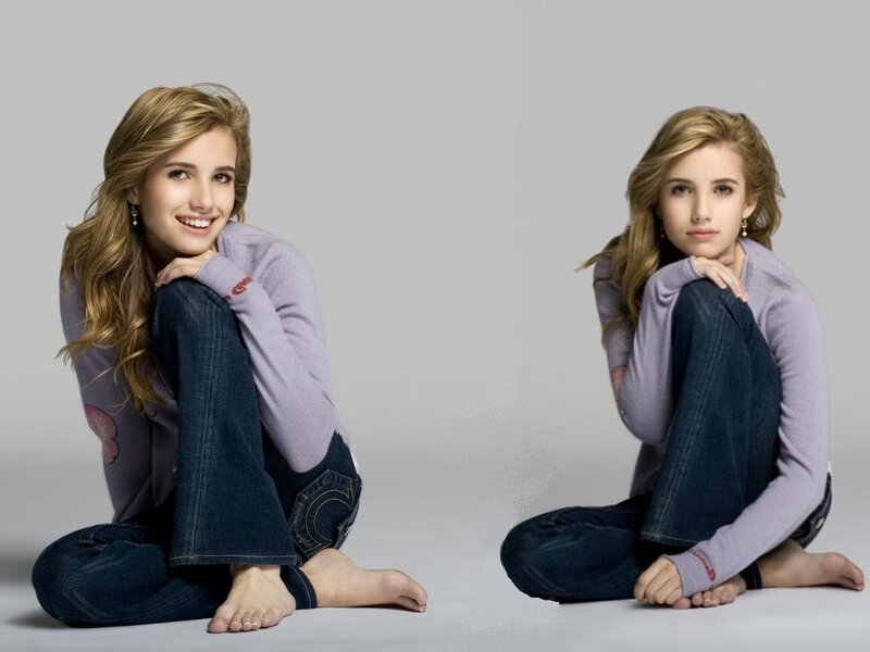 Woman Sitting on Floor — Gray, Neutral, Photograph, Jeans