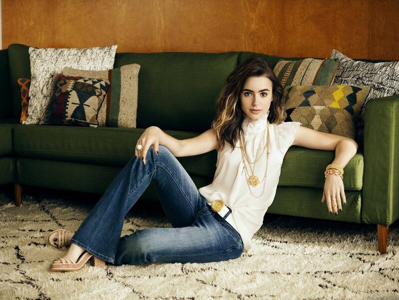 Woman Sitting on Floor — Green, Relaxed, Photograph