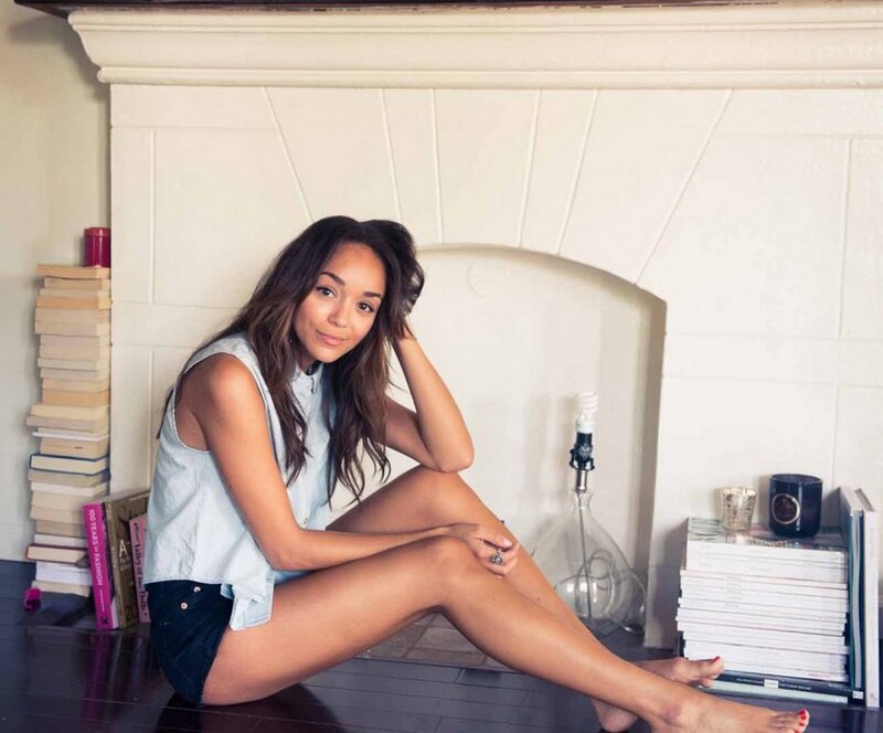 Woman Sitting on Floor — White, Relaxed, Photograph, Fireplace