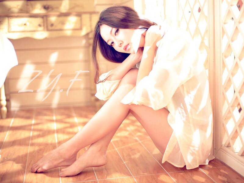 Woman Sitting on Floor — White, Serene, Afternoon, Photograph