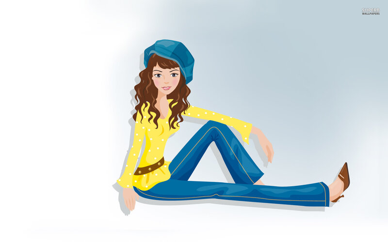 Woman Sitting on Floor — Yellow, Calm