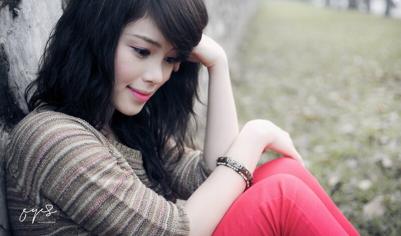 Woman Sitting on Ground — Brown, Contemplative, Afternoon, Photograph