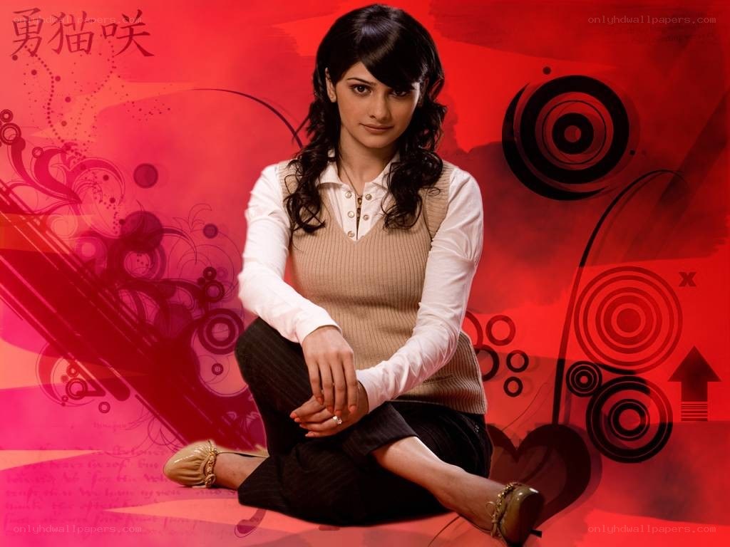 woman sitting on red background