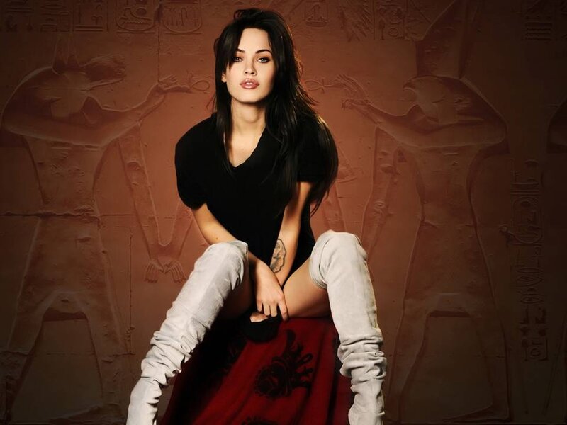 Woman Sitting on Red Cloth — Brown
