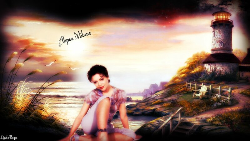 Woman Sitting on Shore — Orange
