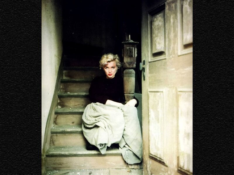 Woman Sitting on Stairs — Black, Dramatic, Photograph, Door