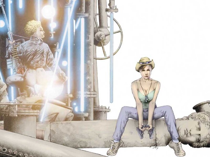 Woman Sitting on Statue