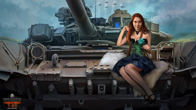Woman Sitting on Tank — Green