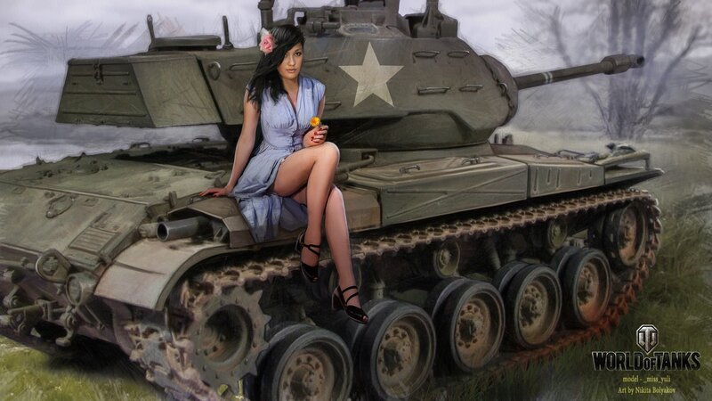 Woman Sitting on Tank