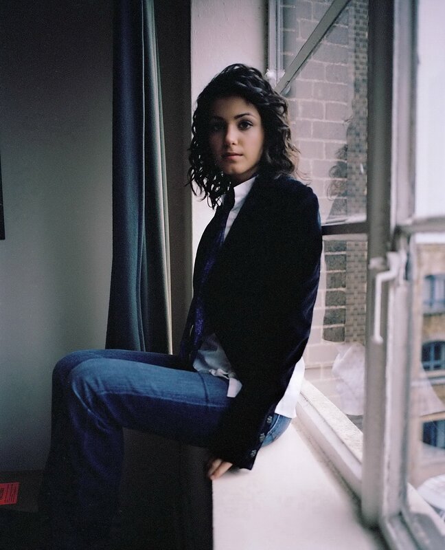 Woman Sitting on Windowsill — Blue, Contemplative, Photograph, Window