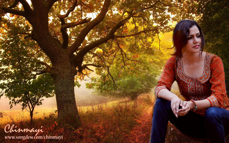 Woman Sitting under Tree — Orange