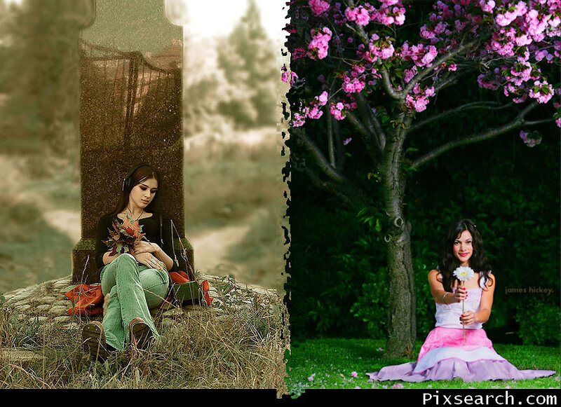 Woman Sitting under Tree