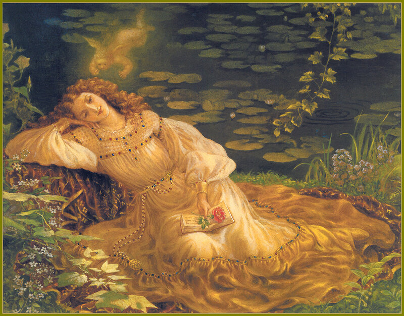 Woman Sleeping by Pond