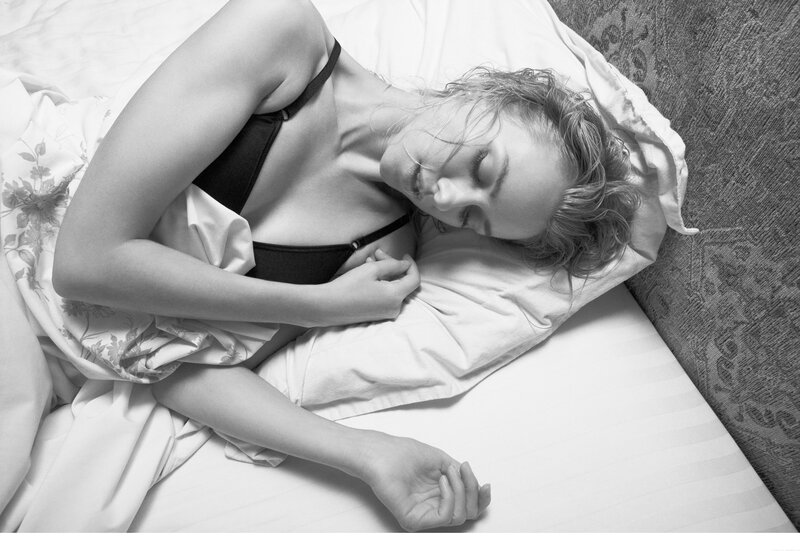 woman sleeping in bed