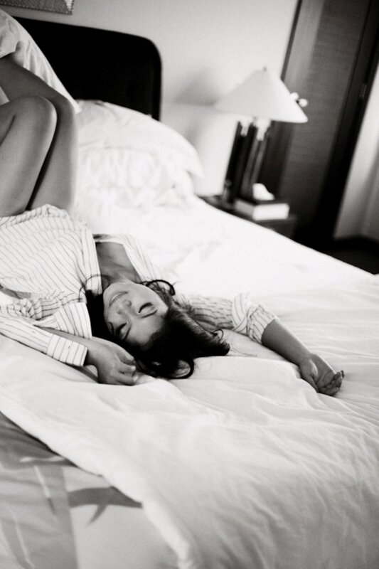 woman sleeping in bed