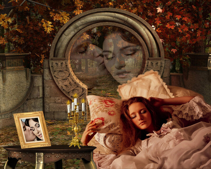 Woman Sleeping in Bed — Brown, Dreamy