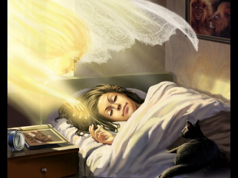 Woman Sleeping in Bed — White, Serene