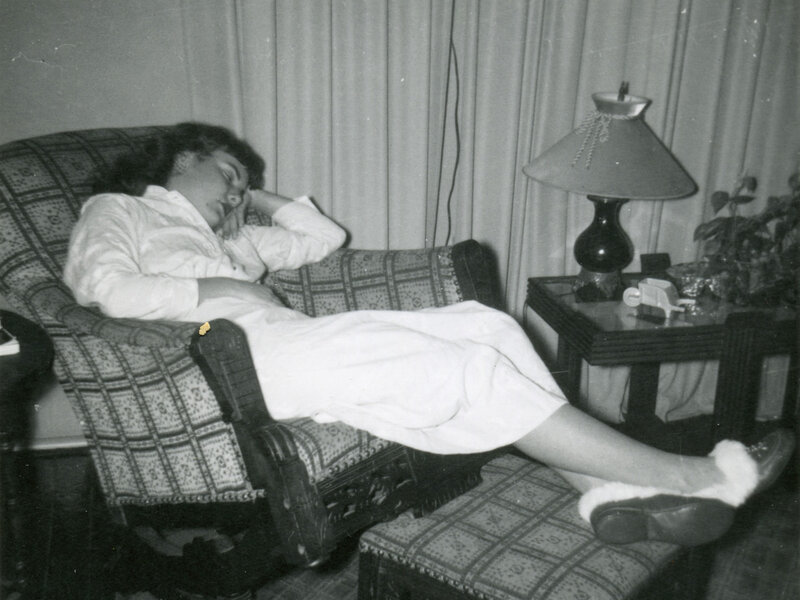 Woman Sleeping in Chair