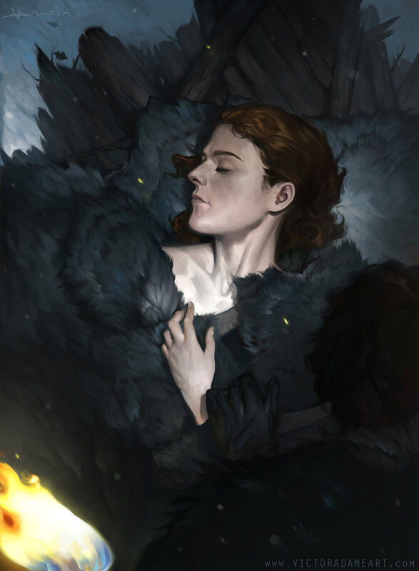 Woman Sleeping in Fur