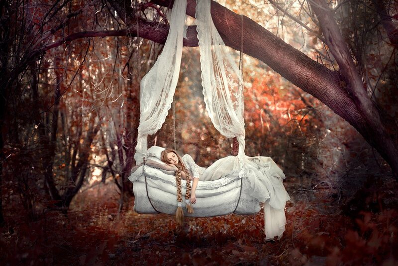 Woman Sleeping in Hammock