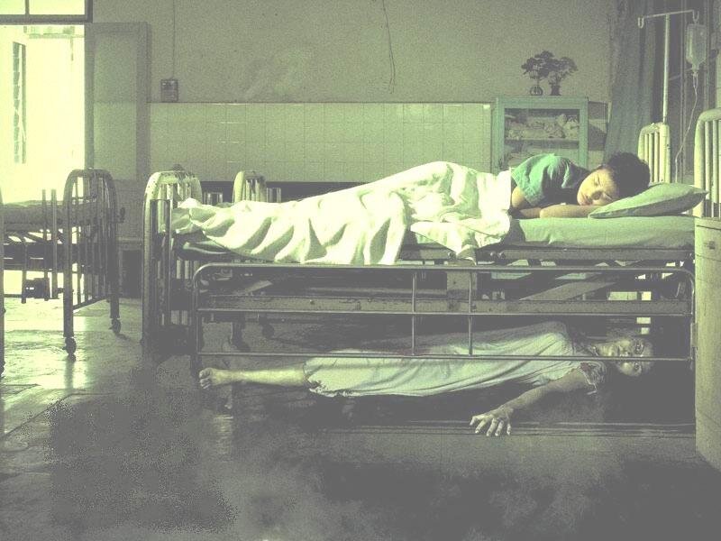 Woman Sleeping in Hospital