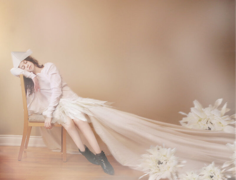 Woman Sleeping on Chair