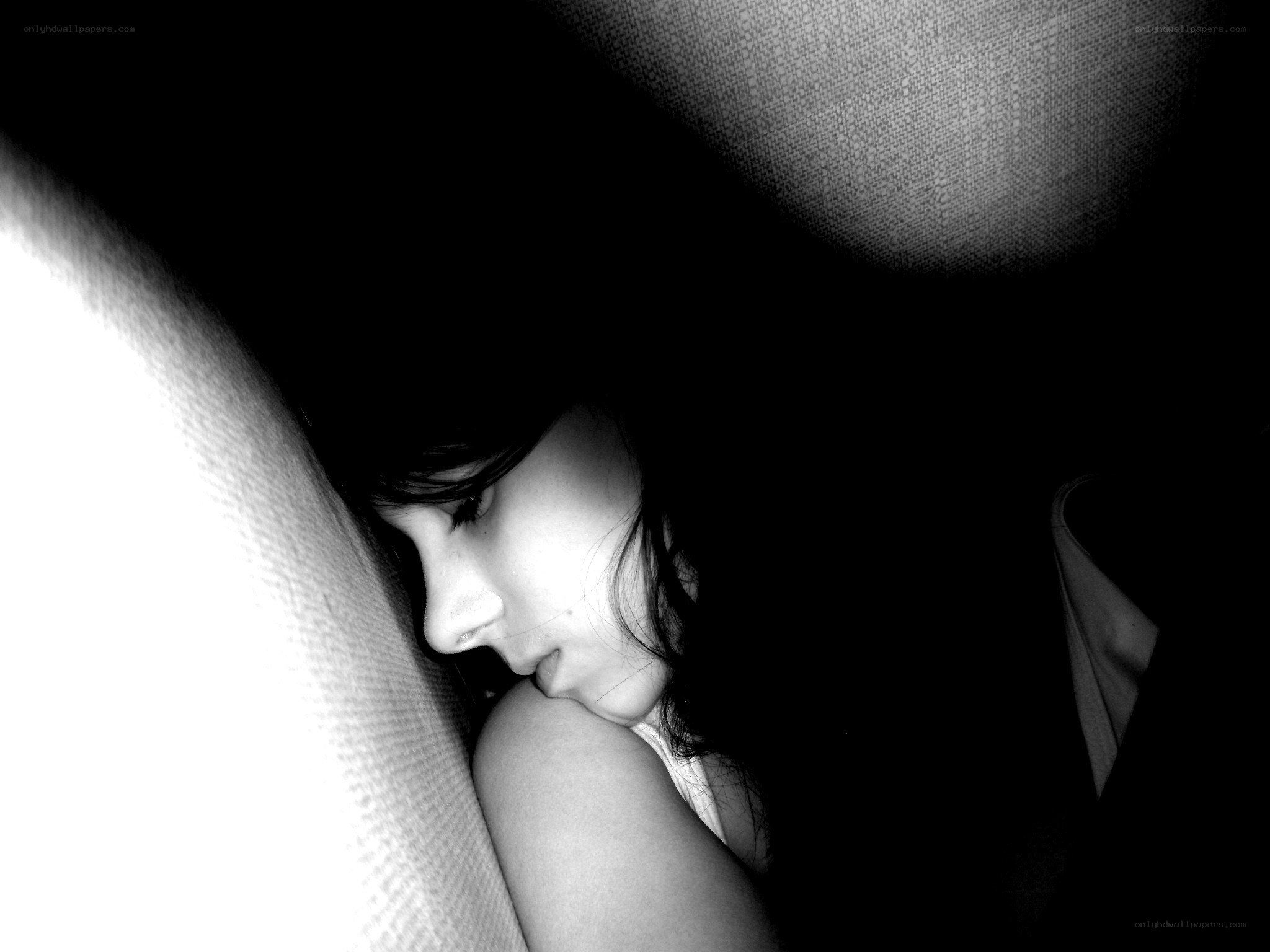 woman sleeping on couch