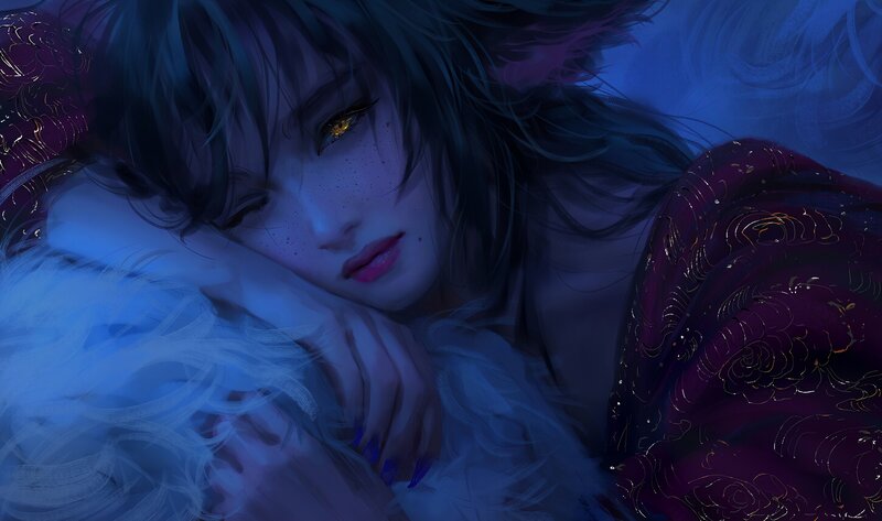 Woman Sleeping on Feathers
