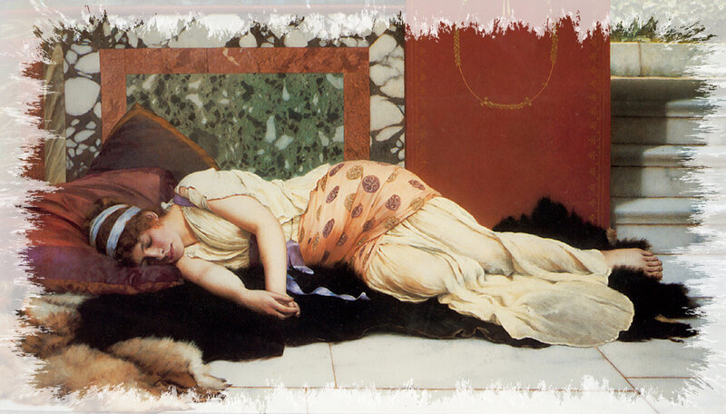 Woman Sleeping on Floor — Beige