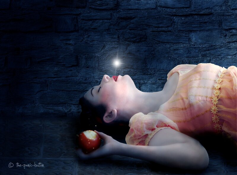 Woman Sleeping on Floor — Blue