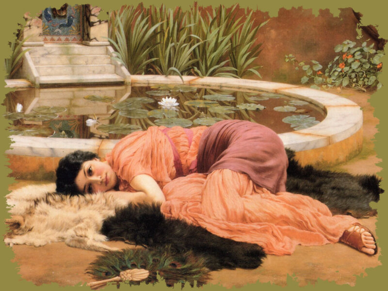 Woman Sleeping on Fur — Orange