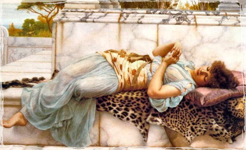 Woman Sleeping on Marble