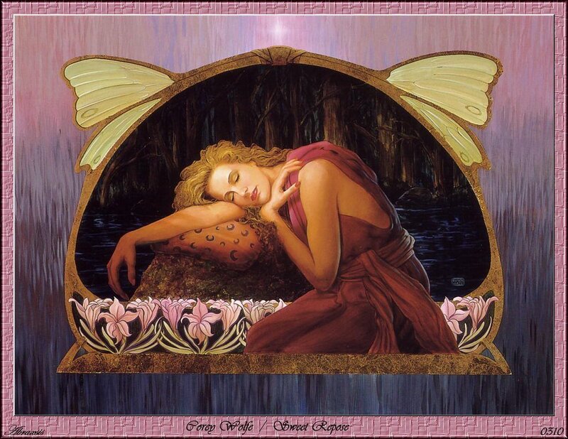 Woman Sleeping on Rock
