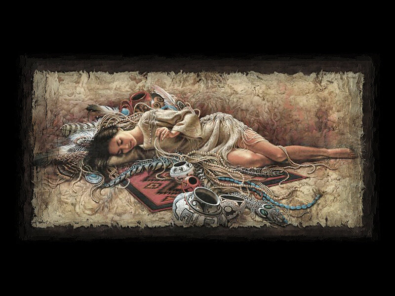 Woman Sleeping on Rug — Brown