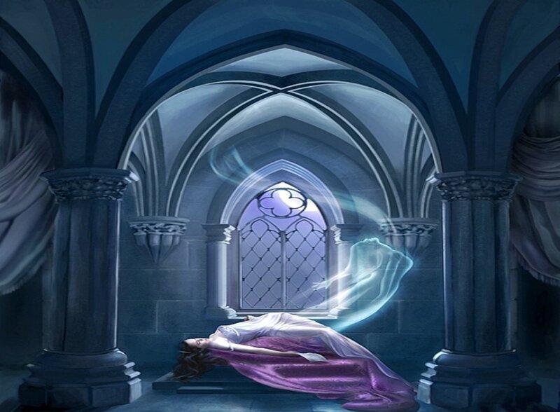 Woman Sleeping on Stone