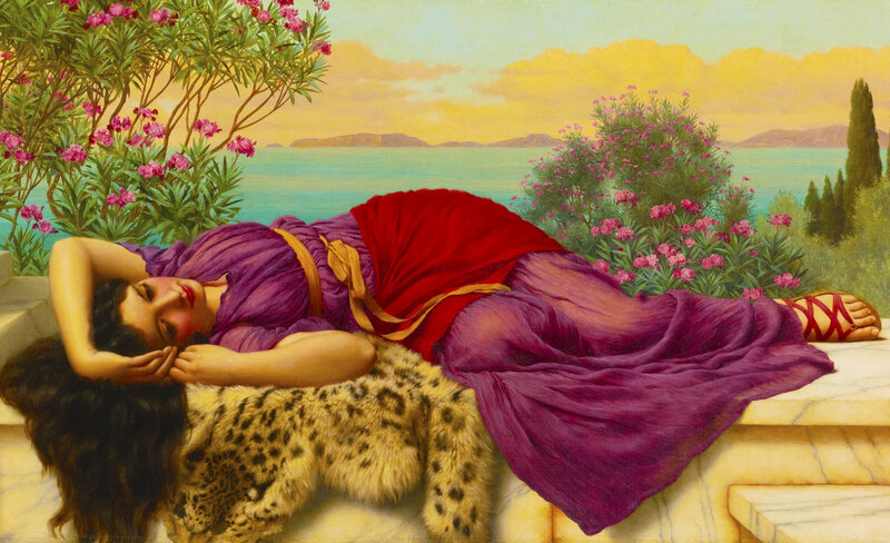 Woman Sleeping on Terrace