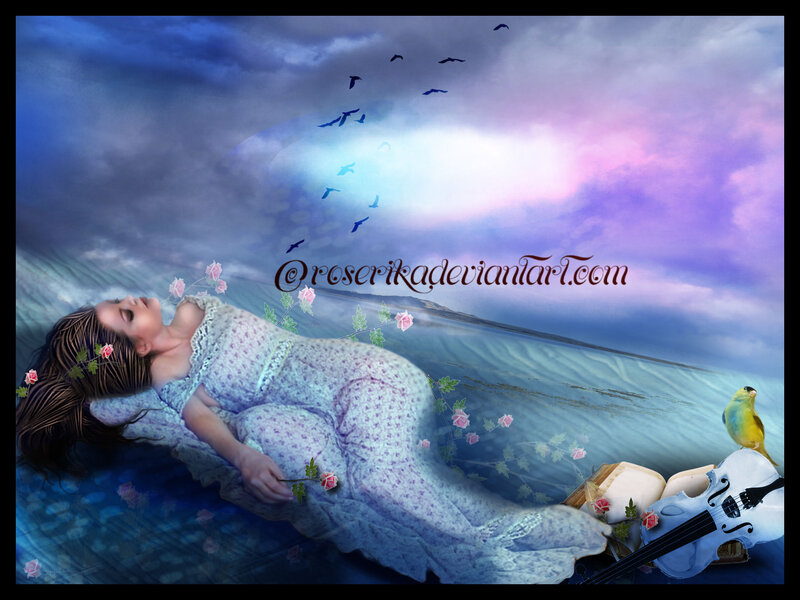 Woman Sleeping on Water