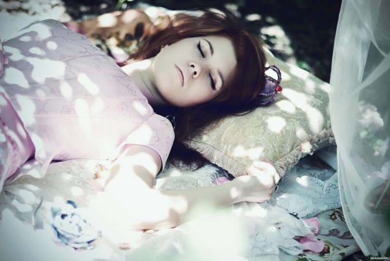 Woman Sleeping Outdoors — Pink