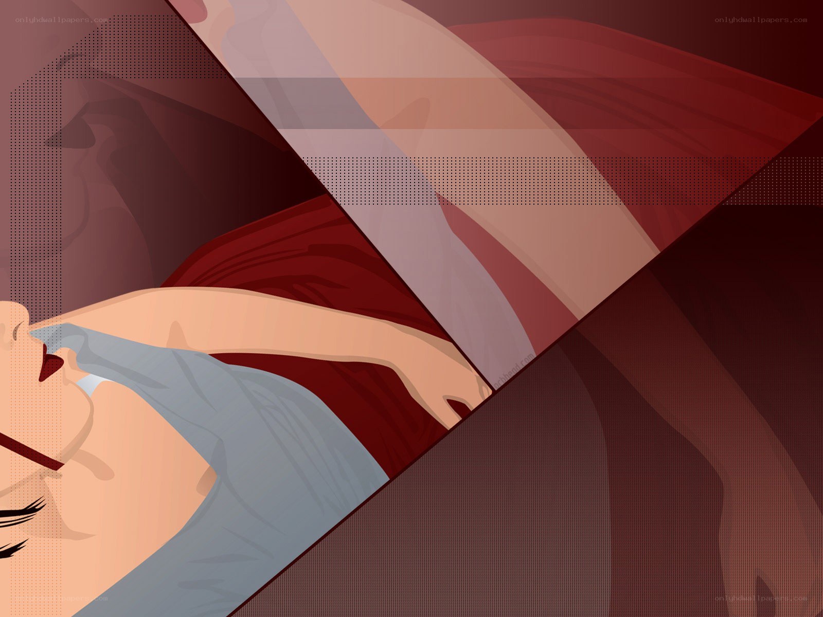 woman sleeping under blanket