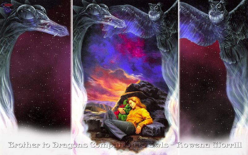 Woman Sleeping with Dragon — Purple