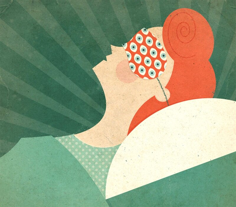 woman sleeping with eye mask